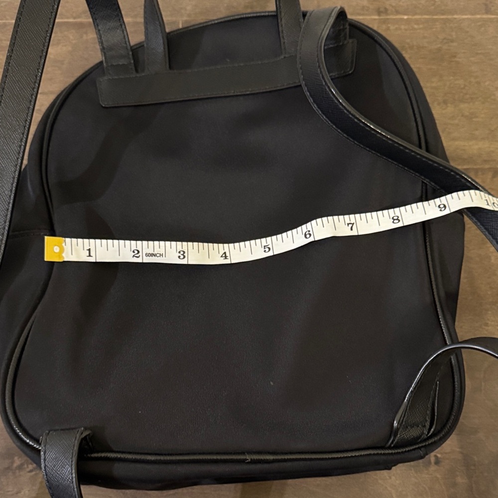 Kate Spade Black Nylon Mini Backpack Gold Hardware Small Travel Bag - Picture 6 of 8